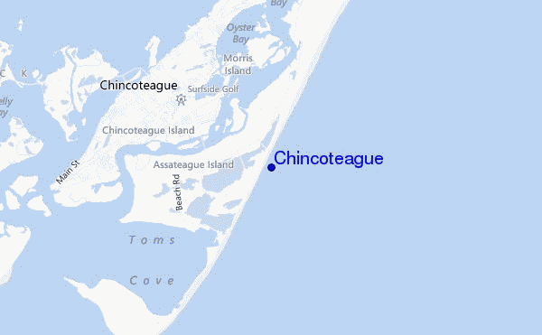 mappa di localizzazione di Chincoteague