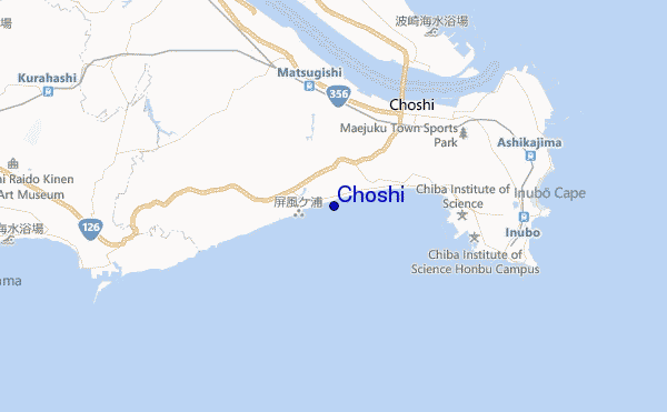 mappa di localizzazione di Choshi