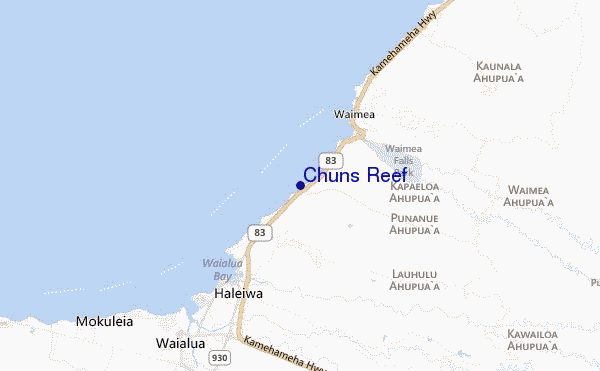 mappa di localizzazione di Chuns Reef