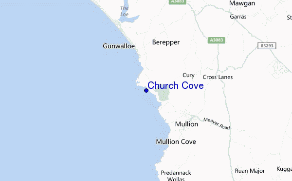 mappa di localizzazione di Church Cove