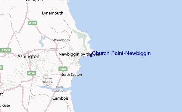 mappa di localizzazione di Church Point-Newbiggin