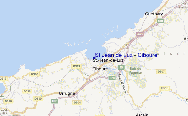 mappa di localizzazione di St Jean de Luz - Ciboure