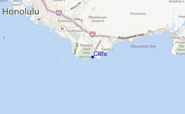 mappa di localizzazione di Cliffs