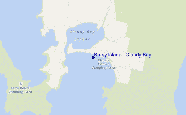 mappa di localizzazione di Bruny Island - Cloudy Bay