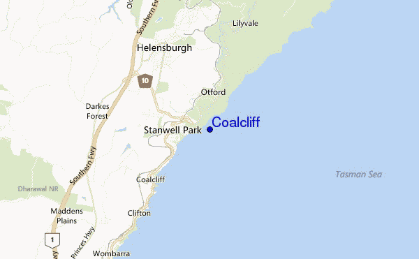mappa di localizzazione di Coalcliff