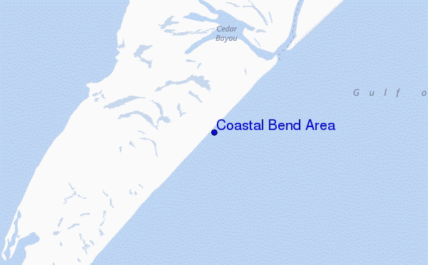mappa di localizzazione di Coastal Bend Area