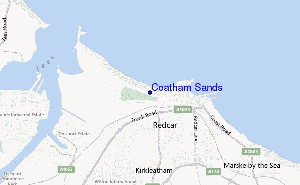 mappa di localizzazione di Coatham Sands