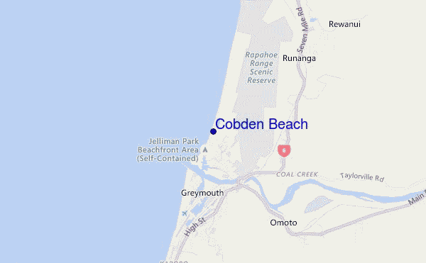 mappa di localizzazione di Cobden Beach