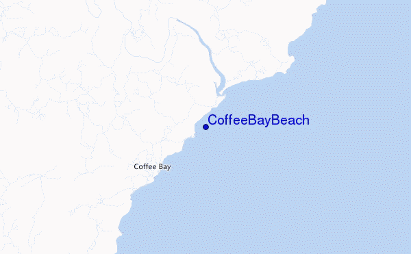 mappa di localizzazione di Coffee Bay Beach