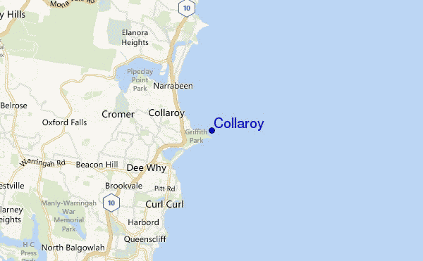mappa di localizzazione di Collaroy