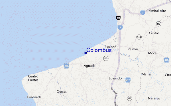 mappa di localizzazione di Colombus