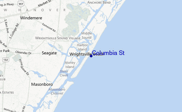 mappa di localizzazione di Columbia St