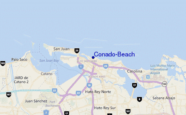mappa di localizzazione di Conado-Beach