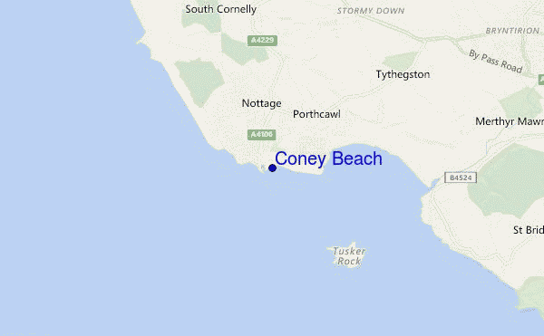 mappa di localizzazione di Coney Beach
