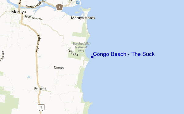 mappa di localizzazione di Congo Beach - The Suck