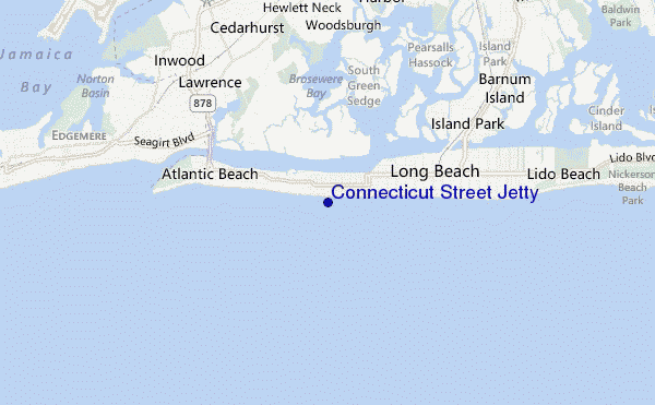 mappa di localizzazione di Connecticut Street Jetty