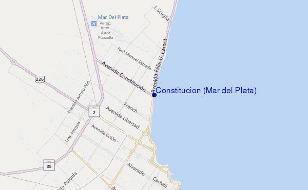 mappa di localizzazione di Constitucion (Mar del Plata)
