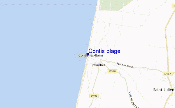 mappa di localizzazione di Contis plage