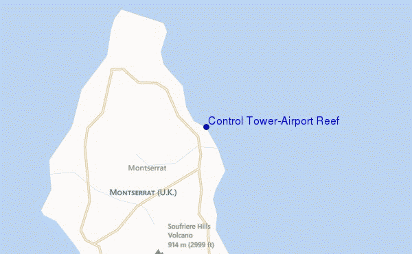 mappa di localizzazione di Control Tower/Airport Reef