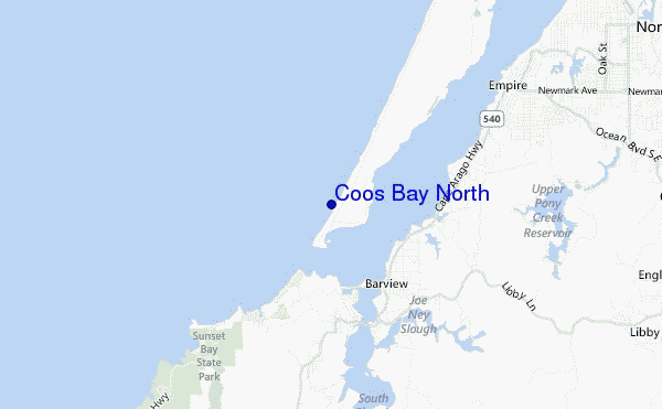 mappa di localizzazione di Coos Bay North