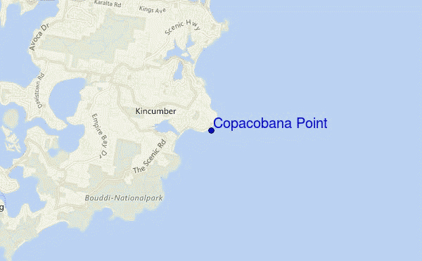 mappa di localizzazione di Copacobana Point
