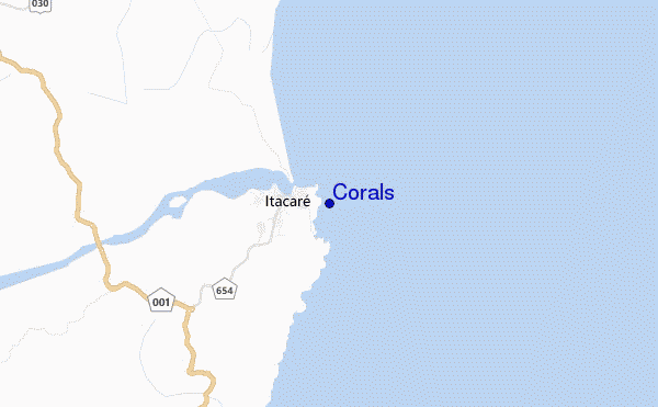 mappa di localizzazione di Corals