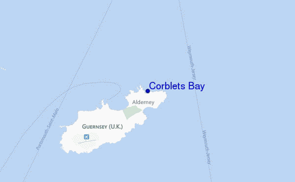 mappa di localizzazione di Corblets Bay