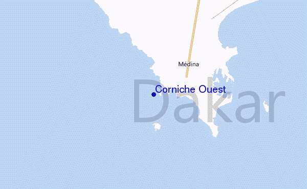 mappa di localizzazione di Corniche Ouest
