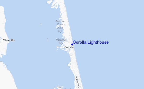 mappa di localizzazione di Corolla Lighthouse