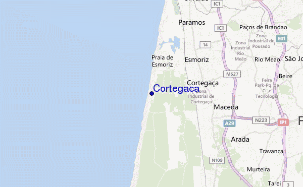 mappa di localizzazione di Cortegaca