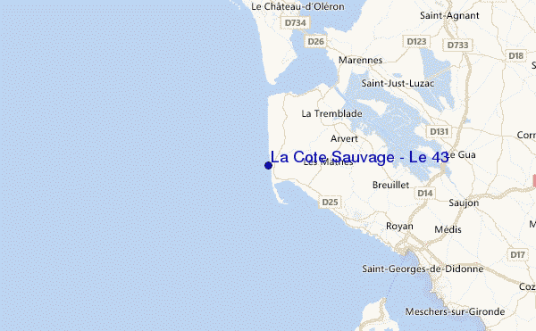 La Cote Sauvage - Le 43 Location Map