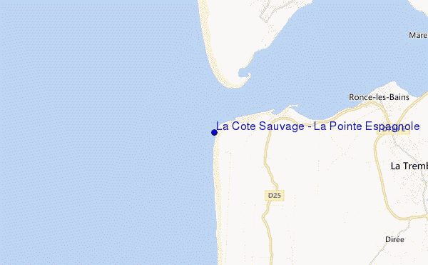 mappa di localizzazione di La Cote Sauvage - La Pointe Espagnole
