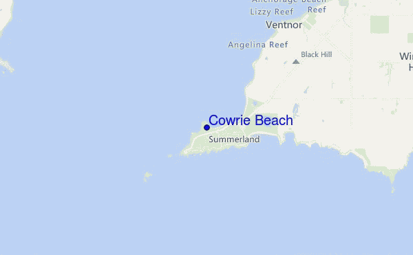 mappa di localizzazione di Cowrie Beach