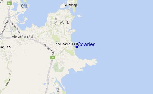 mappa di localizzazione di Cowries