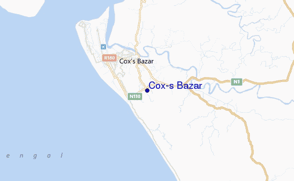 mappa di localizzazione di Cox's Bazar