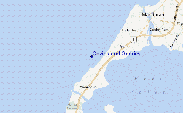 mappa di localizzazione di Cozies and Geeries