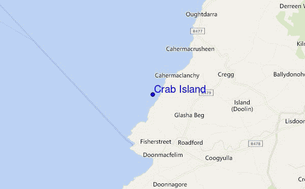mappa di localizzazione di Crab Island