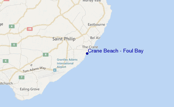 mappa di localizzazione di Crane Beach / Foul Bay