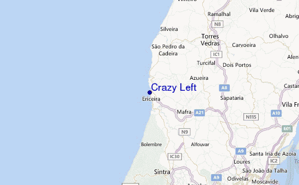 Crazy Left Location Map