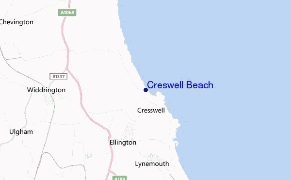 mappa di localizzazione di Creswell Beach