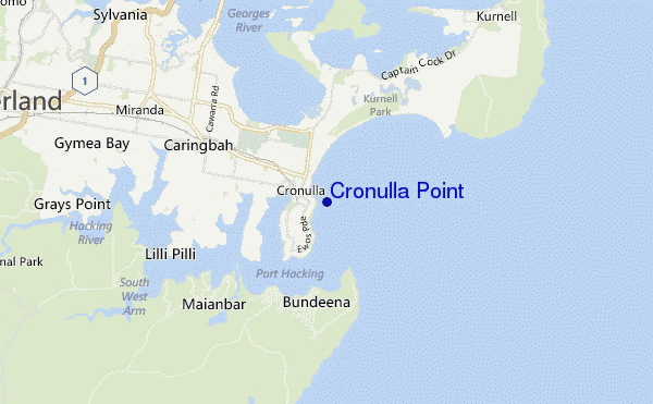 mappa di localizzazione di Cronulla Point