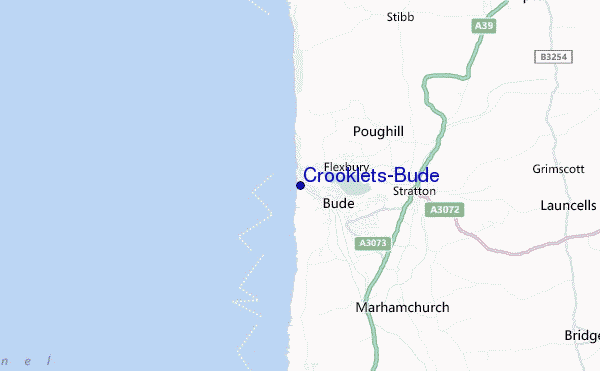 mappa di localizzazione di Crooklets-Bude