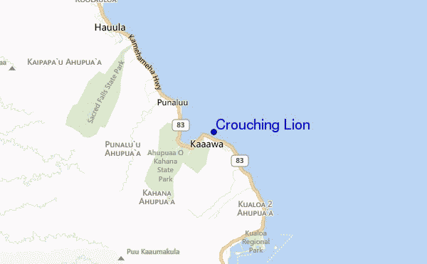 mappa di localizzazione di Crouching Lion