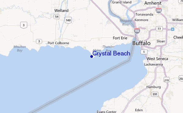 Crystal Beach Location Map