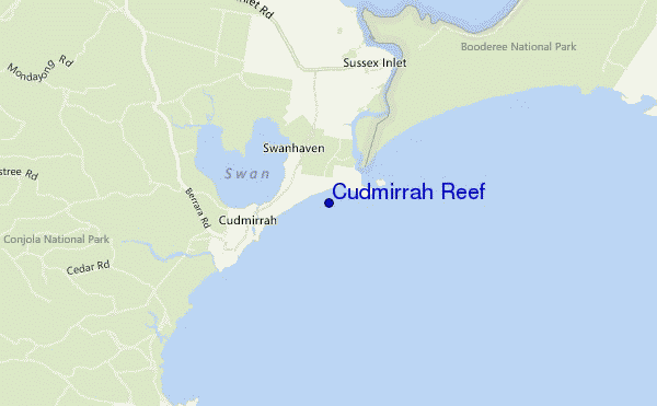 mappa di localizzazione di Cudmirrah Reef