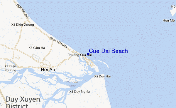 mappa di localizzazione di Cue Dai Beach