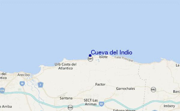 mappa di localizzazione di Cueva del Indio