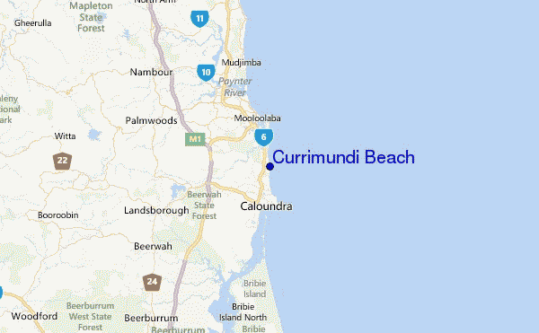 Currimundi Beach Location Map