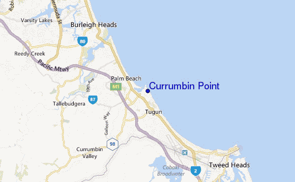 mappa di localizzazione di Currumbin Point