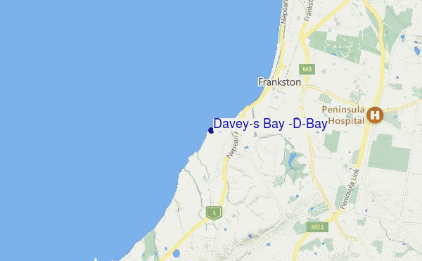 mappa di localizzazione di Davey's Bay (D-Bay)